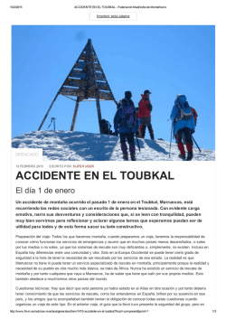ACCIDENTE EN EL TOUBKAL