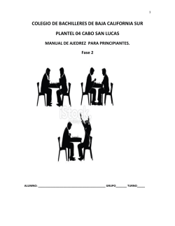 Manual Ajedrez Fase 2 - Plantel 04, Cabo San Lucas…