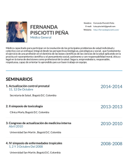 FERNANDA PISCIOTTI PEÑA - Dra. Fernanda Pisciotti