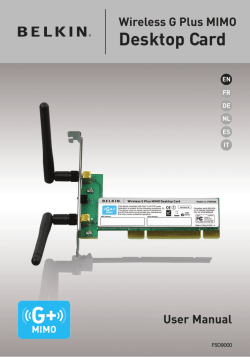 Wireless G Plus MIMO Desktop Card