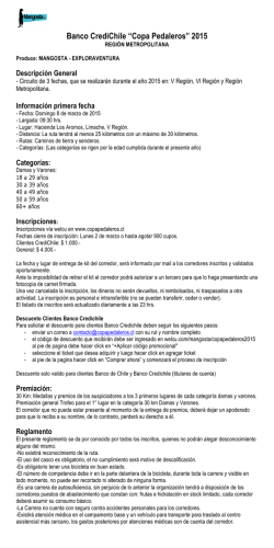 Banco CrediChile “Copa Pedaleros” 2015