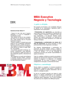 MBA Executive Negocio y Tecnologia