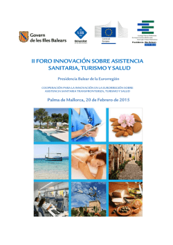 Programa II Foro Turismo y Salud