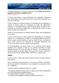 Reglamento - Federación Argentina de Fotografía