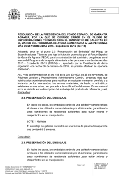 Se adjunta dicha Resolución - Fondo Español de Garantía Agraria