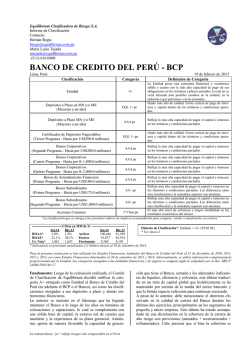 BANCO DE CREDITO DEL PERÚ - BCP