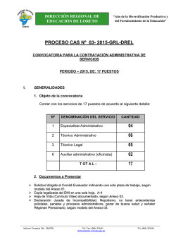PROCESO CAS Nº 03- 2015-GRL