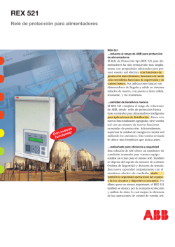 REX 521, Relé de protección para alimentadores, Brochure