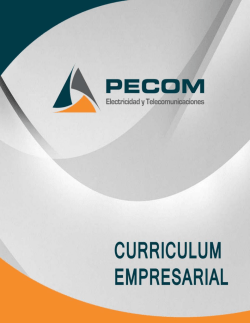 Experiencia - PECOM Electricidad y Telecomunicaciones