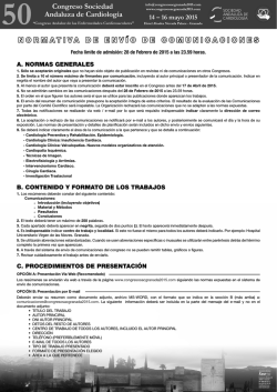 Descargar Normativa  - Congreso SAC Granada 2015