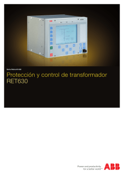 Protección y control de transformador RET630