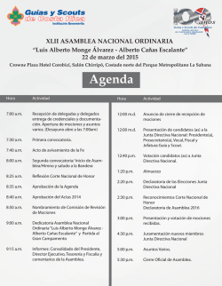 Agenda 2015 - Guías y Scouts de Costa Rica