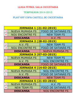 PLAY-OFF COPA CASTELL DE COCENTAINA