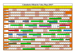 Calendario Oficial Voley Playa 2015