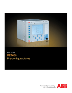 RET630 Pre-configuraciones (Español - pdf - Folleto)