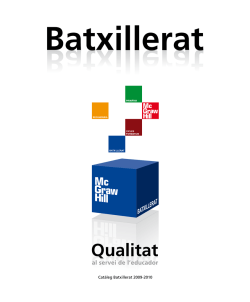 Catàleg Batxillerat 2009-2010