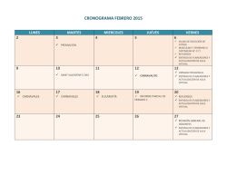 cronograma febrero 2015 - Colegio Anglo Colombia Barranquilla