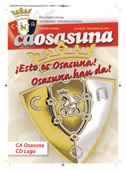 OSASUNA 28 Febrero 2015:Osasuna 2012-13