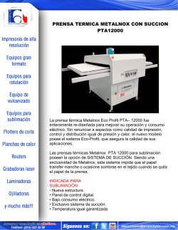 Prensa térmica automática con succión Metalnox PTA1200