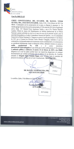 documento oficial - Corte Constitucional del Ecuador