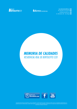 MEMORIA DE CALIDADES - Real de Bertolotto320