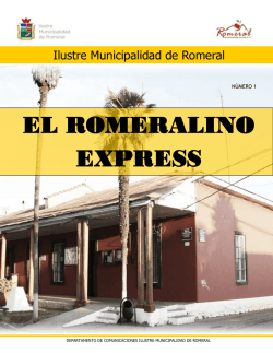 EL ROMERALINO EXPRESS - Ilustre Municipalidad de Romeral