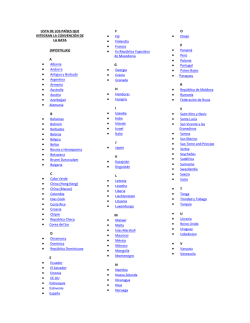Lista de los países integrantes de la Convención de La Haya.