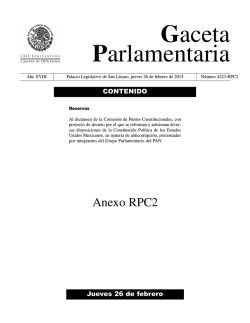 Anexo RPC2 - Gaceta Parlamentaria, Cámara de Diputados