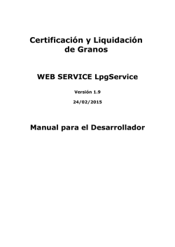 Manual Para El Desarrollador Versión 1.9