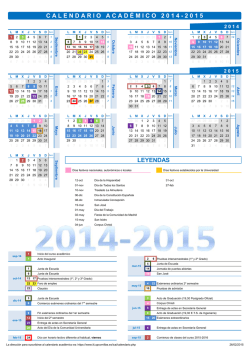 Calendario académico ICAI 2014-15