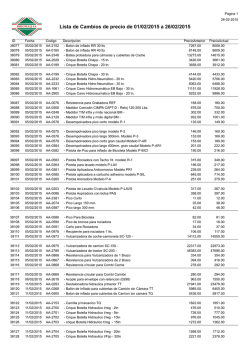 Lista de Cambios de precio de 01/02/2015 a 26/02/2015