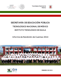 INFORME DE GESTIÓN 2007-2012 - Instituto Tecnológico de Iguala