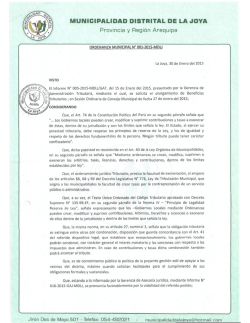 ordenanza municipal nº 001-2015-mdlj que regula beneficios