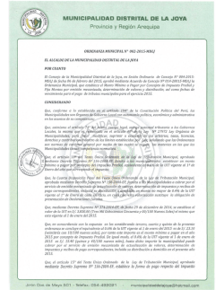 ordenanza municipal nº 002-2015-mdlj que establece el monto