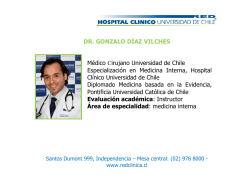 DR. GONZALO DÍAZ VILCHES Médico Cirujano Universidad de