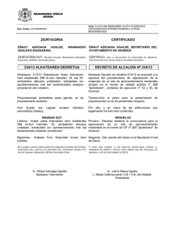 ziurtagiria certificado 234/13 alkatearen dekretua decreto de