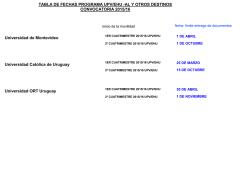 Tabla de fechas - Universidad del País Vasco (UPV/EHU)