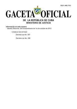 Gaceta Oficial No. 43 / 2012 - EXTRAORDINARIA - Págs. (175