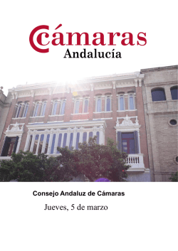 Jueves, 5 de marzo - Camarasandalucia.com