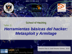 Herramientas básicas del hacker: Metasploit y Armitage