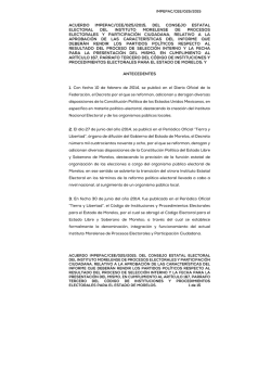 ACUERDO IMPEPAC/CEE/025/2015, DEL CONSEJO ESTATAL