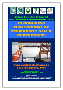 ix congreso ecuatoriano de seguridad y salud ocupacional
