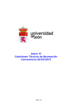 Anexo VI Comisiones Técnicas de Baremación Convocatoria 02/03