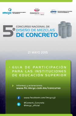 Guía de participación - Instituto Mexicano del Cemento y del Concreto