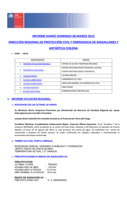 Informe Diario ONEMI MAGALLANES 08.03.2015