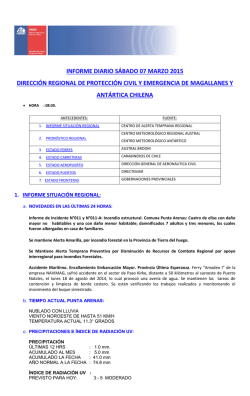 Informe Diario ONEMI MAGALLANES 07.03.2015