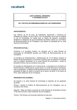 Junta General de Accionistas 17 Marzo 2015
