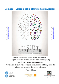 Jornada – Coloquio sobre el Síndrome de Asperger