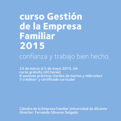 curso Gestión de la Empresa Familiar 2015