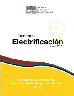 electrificacion 2015 - Secretaría de Desarrollo Social y Regional
